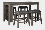 CAITBRO00:Caitbrook Counter Height Dining Table & 4 Stools, BackAngled