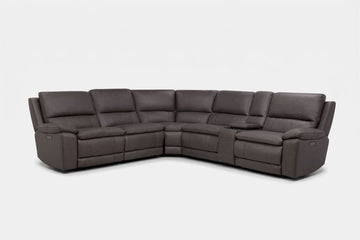 CALLUM011:Callum 6 Piece 2 Power Sectional With 2 Power Armless Recliner, Angled