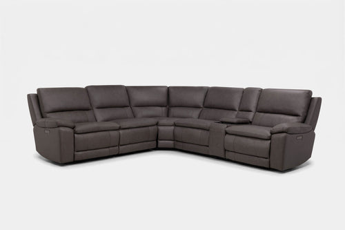 CALLUM011:Callum 6 Piece 2 Power Sectional With 2 Power Armless Recliner, Angled