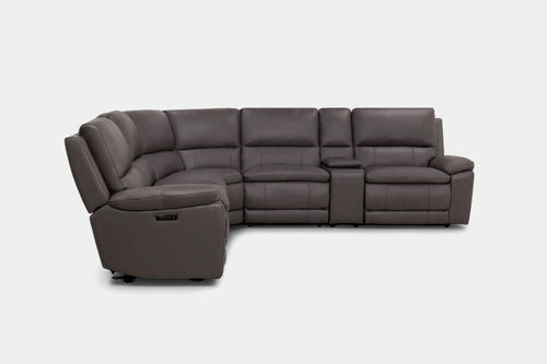 CALLUM011:Callum 6 Piece 2 Power Sectional With 2 Power Armless Recliner, Front