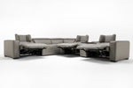 CAM000001:Cam 6 Piece 2 Power Theater Sectional in Ajax Smoke Leather