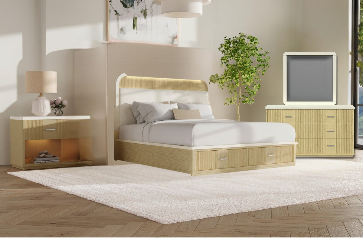 CAMBRIE09:Cambrie Upholstered Panel Bed , 
