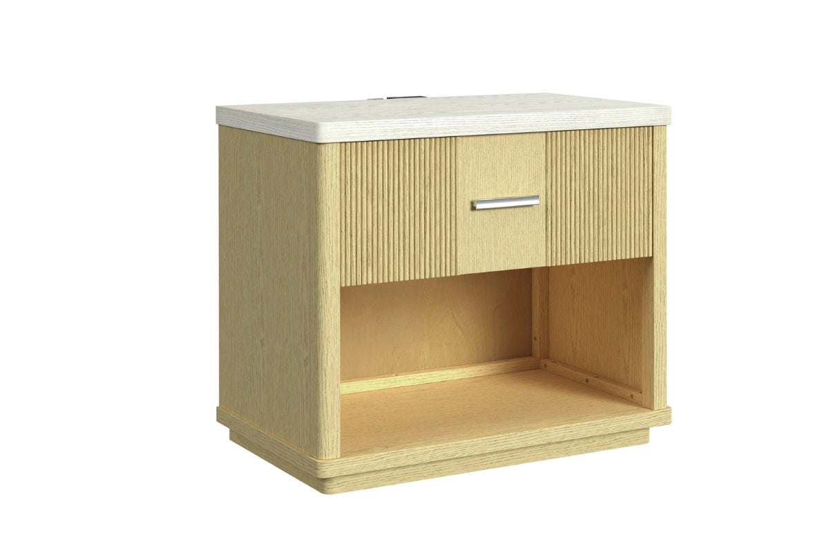 CAMBRIE03:Cambrie Upholstered Panel Bed , Angle