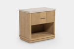 CAMBRIE03:Cambrie Upholstered Panel Bed & Dresser & Mirror & Nightstand, Angled
