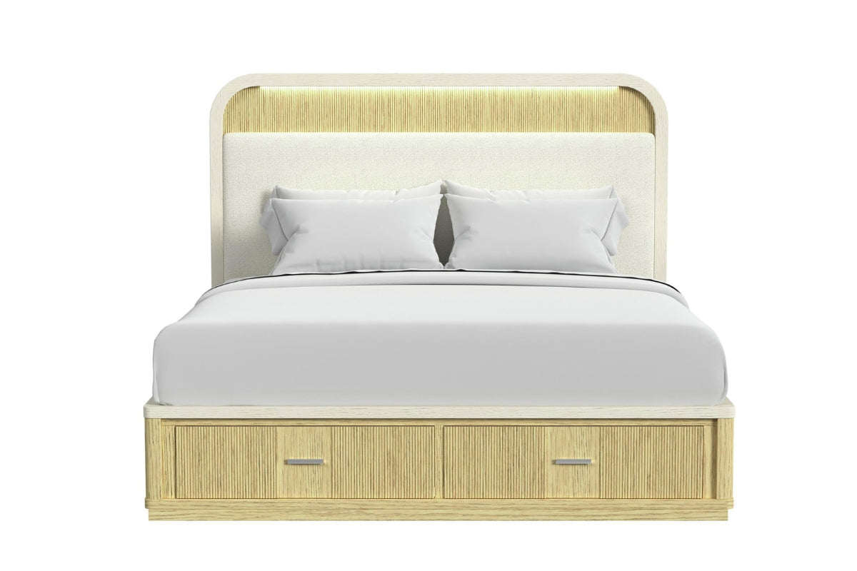 CAMBRIE03:Cambrie Upholstered Panel Bed , Front