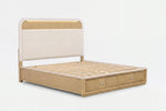 CAMBRIE22:Cambrie Upholstered Panel Bed With Storage, Angled