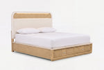 CAMBRIE22:Cambrie Upholstered Panel Bed With Storage, Angled