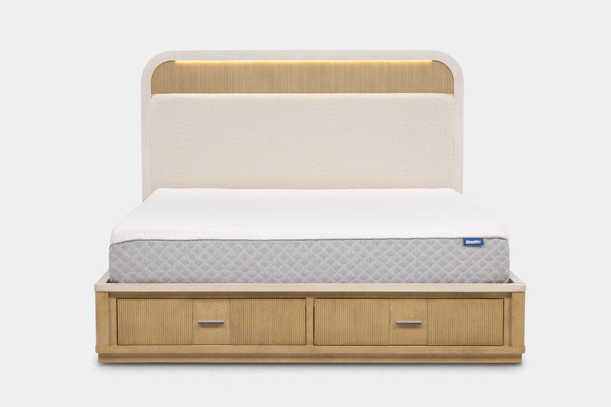 CAMBRIE22:Cambrie Upholstered Panel Bed With Storage, Front