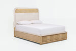 CAMBRIE16:Cambrie Upholstered Panel Bed With Storage, Angled