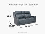 723418979:Caney 2 Power Theater Console Loveseat, 