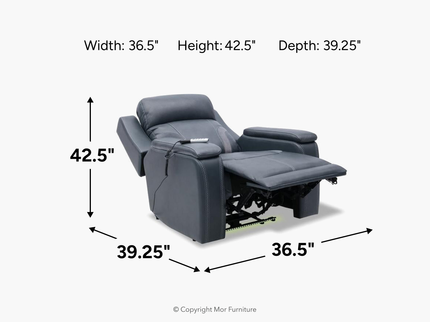 938513451:Caney 2 Power Theater Recliner, 