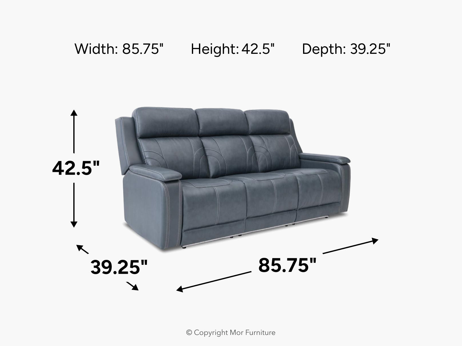 612874615:Caney 2 Power Theater Sofa, 