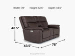 689487307:Cannes 3 Power Theater Console Loveseat, 