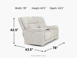 946507410:Cannes 3 Power Theater Console Loveseat, 
