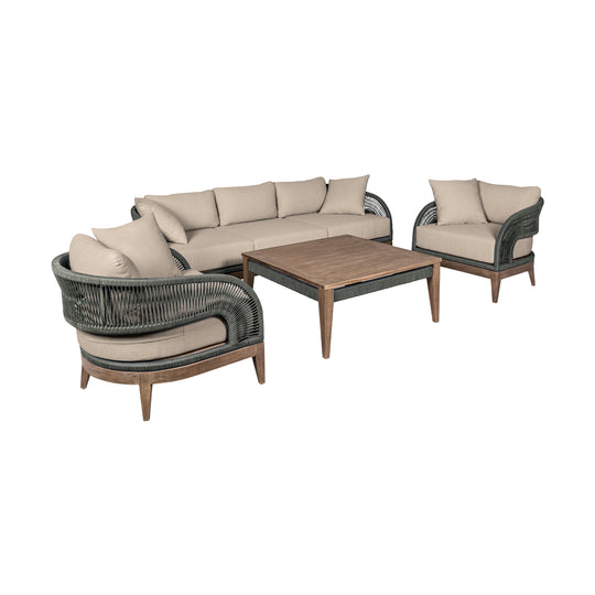 CAPRI0001:Capri Outdoor 4 Piece Patio Se, 