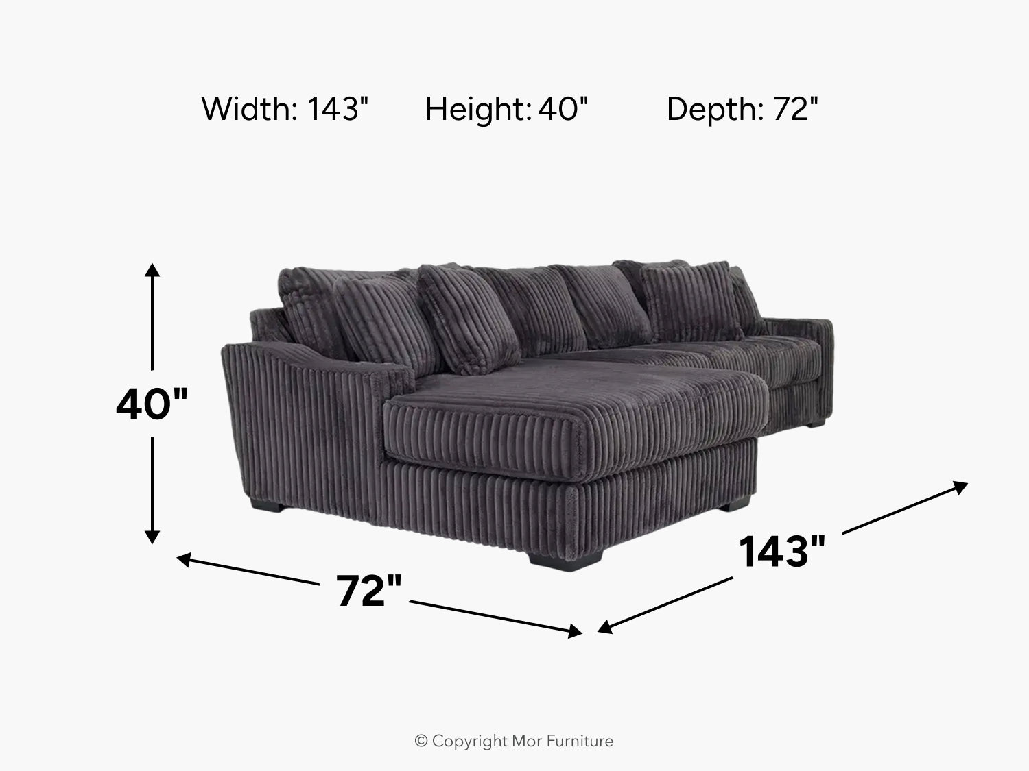 CASPER002:Casper Sofa Chaise Sectional, 