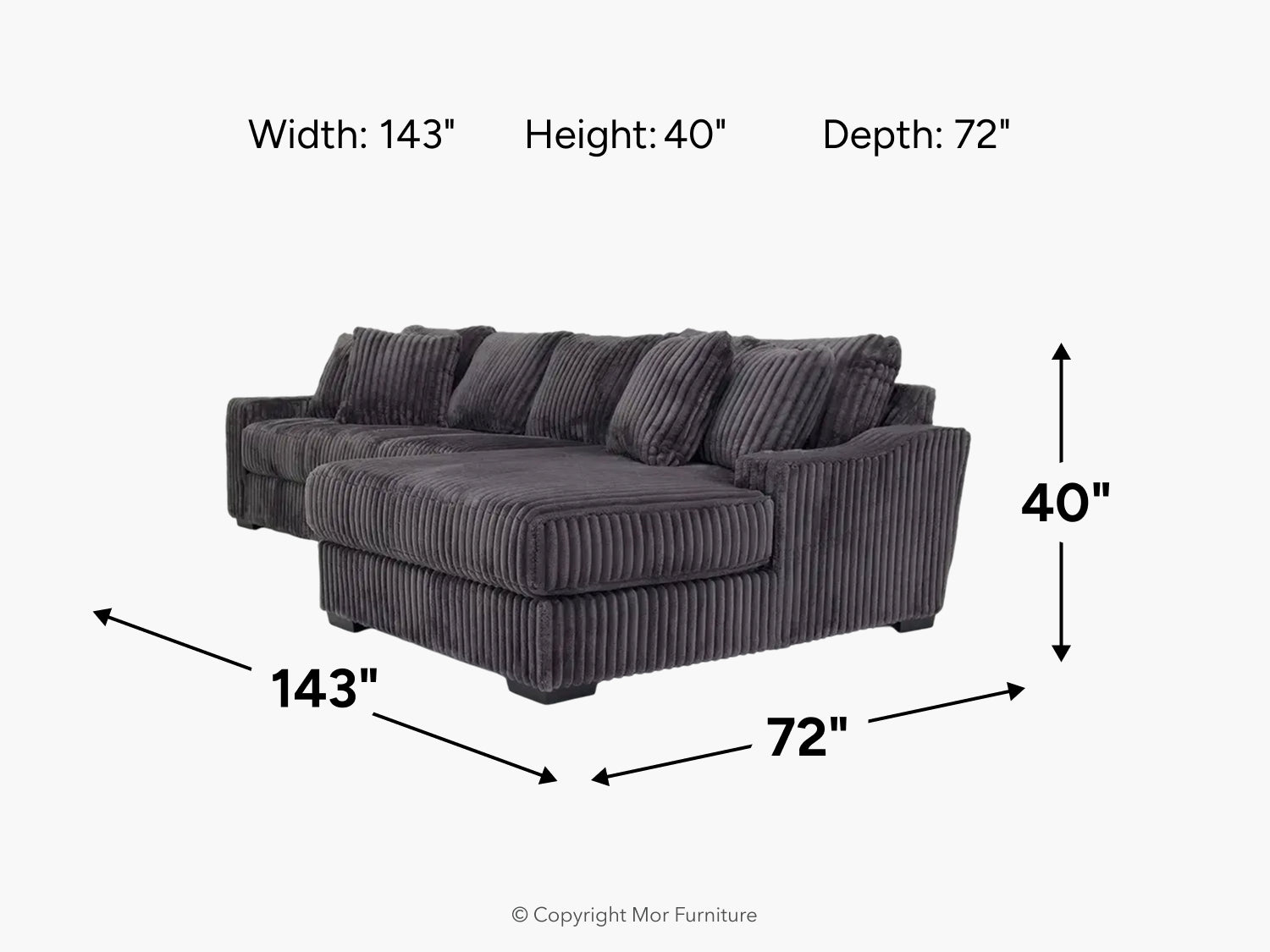 CASPER003:Casper Sofa Chaise Sectional, 