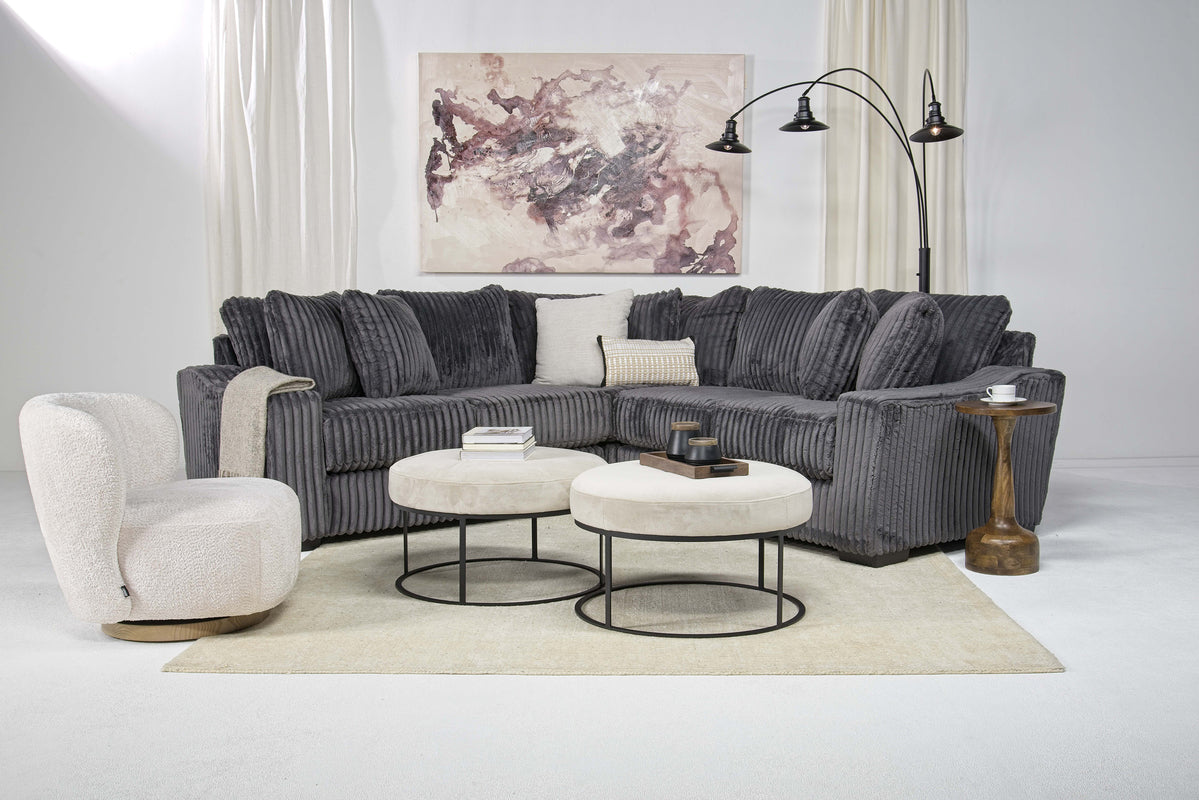 CASPER028:Casper Tux Loveseat Sectional, Styled