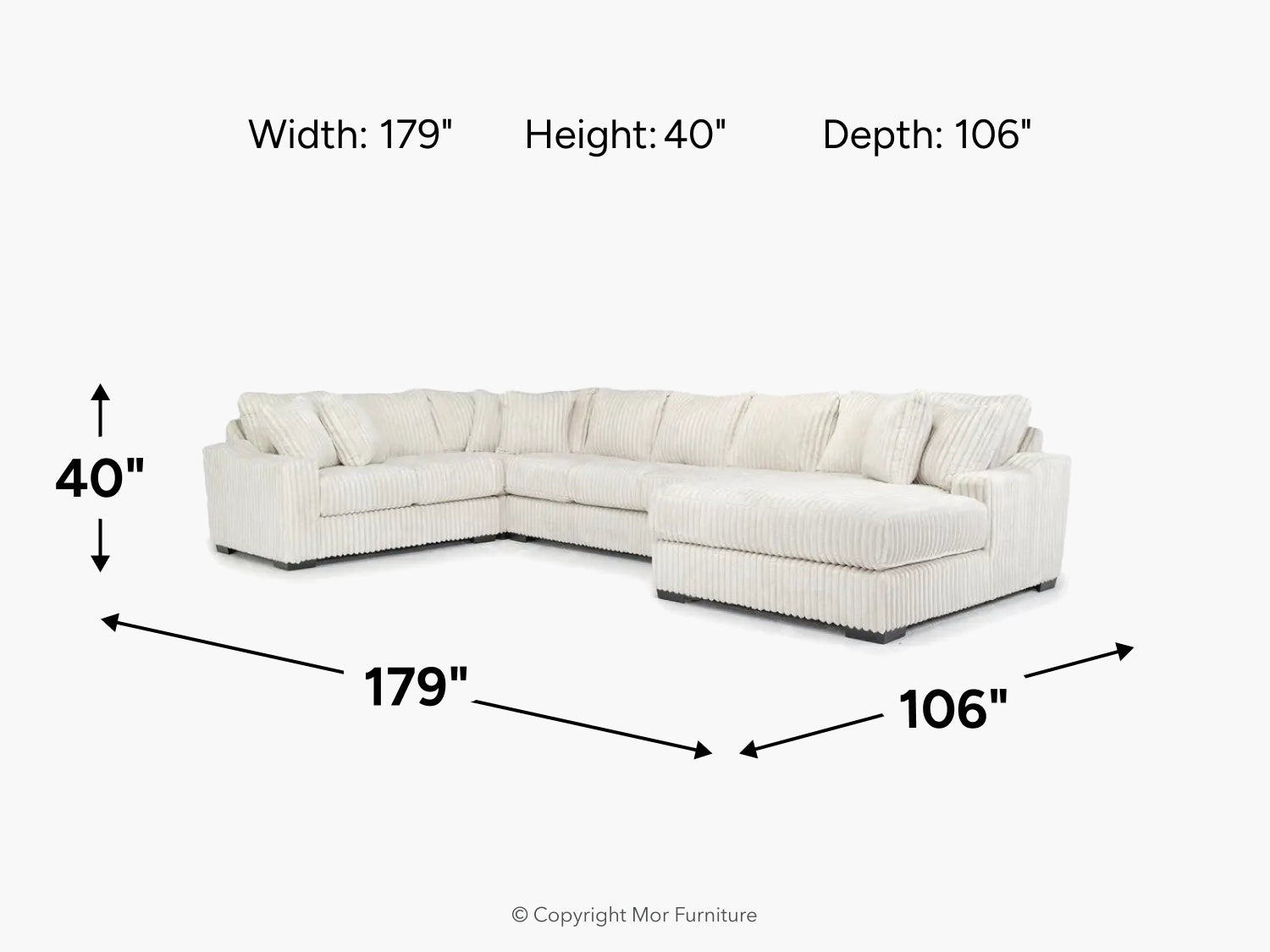 CASPER040:Casper Tux Sofa Chaise Sectional, 