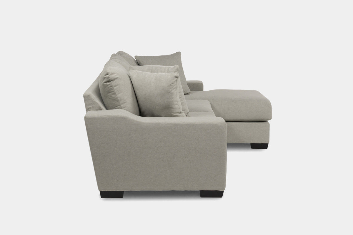 934097804: Casper Crypton Performance Sofa Chaise in Page Mineral Side