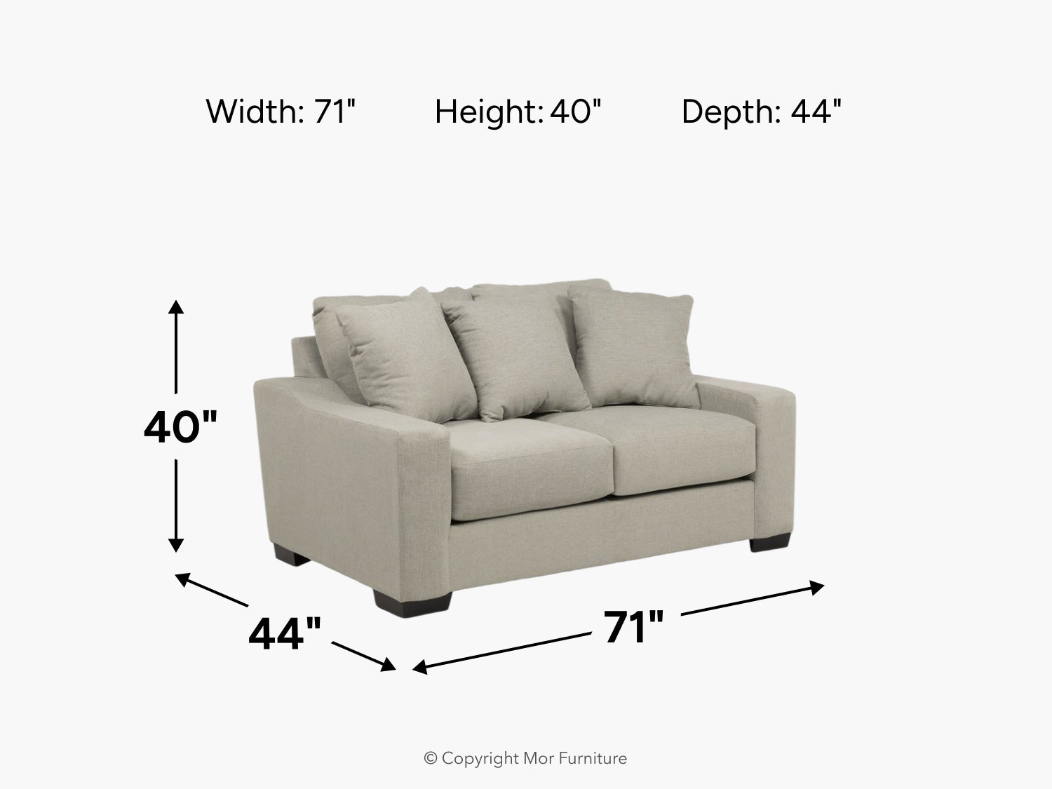 178426477:Casper Crypton Performance Loveseat, 