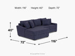 CASPER050:Casper Crypton Performance Sofa Chaise, 