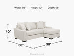 246971055:Casper Crypton Performance Sofa Chaise, 