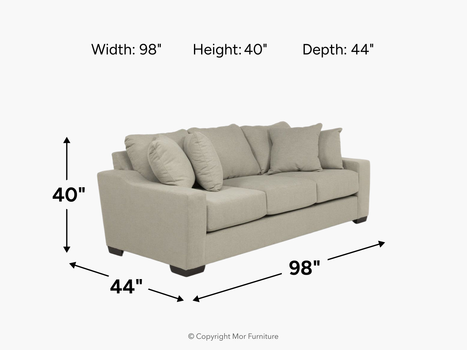 803551404:Casper Crypton Performance Sofa, 