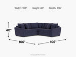 CASPER054:Casper Crypton Performance Tux Loveseat Sectional, 