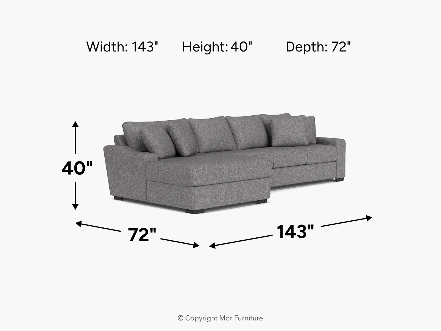 CASPER052:Casper Crypton Performance Sofa Chaise Sectional, 