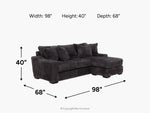 097795630:Casper Reversible Sofa Chaise, 