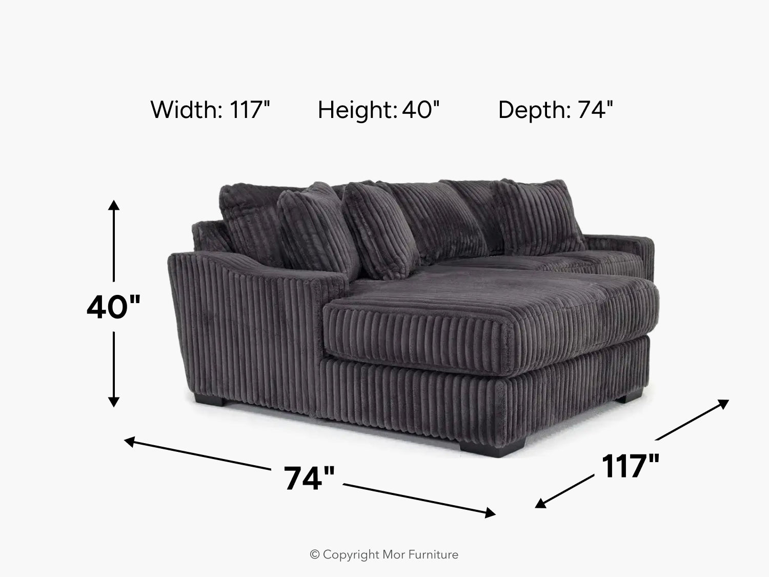 CASPER000:Casper Sofa Chaise, 