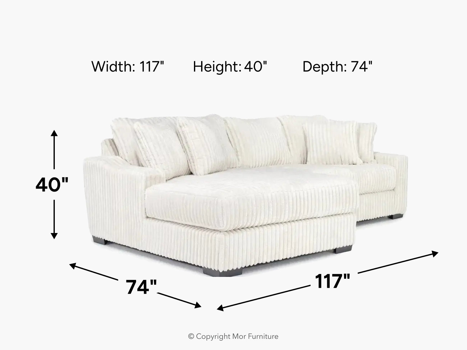 CASPER030:Casper Sofa Chaise, 