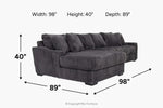 CASPER002:Casper Sofa Chaise Sectional, 