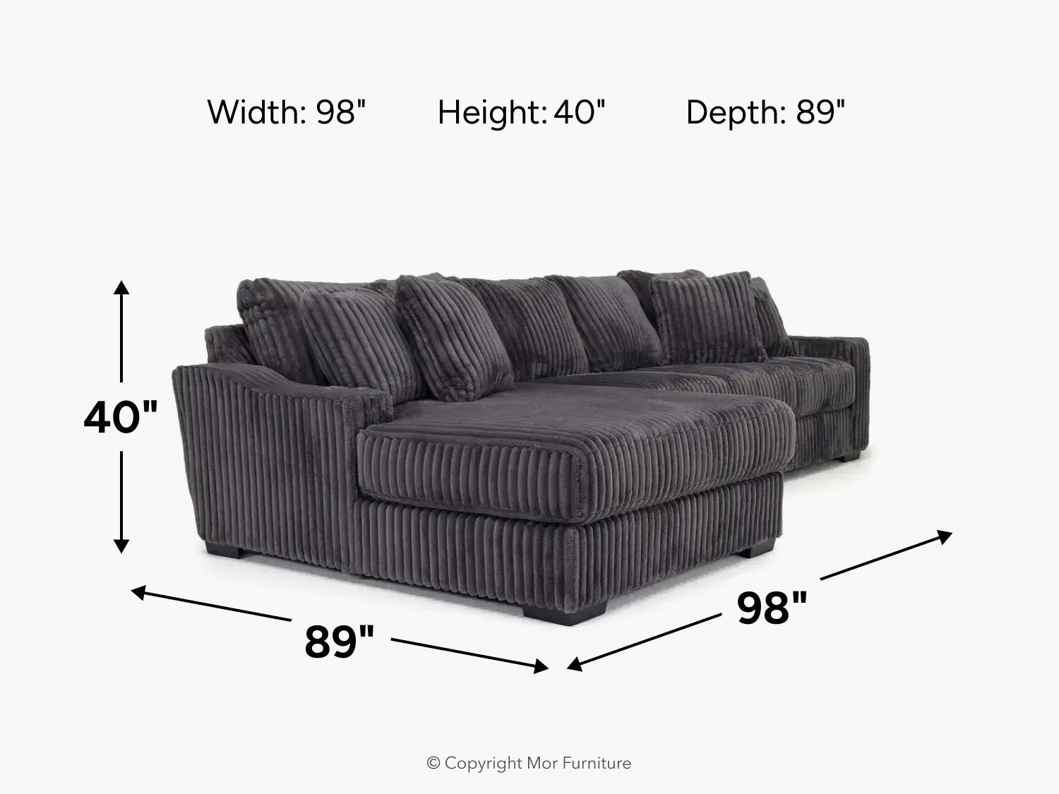 CASPER002:Casper Sofa Chaise Sectional, 