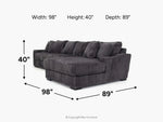 CASPER003:Casper Sofa Chaise Sectional, 