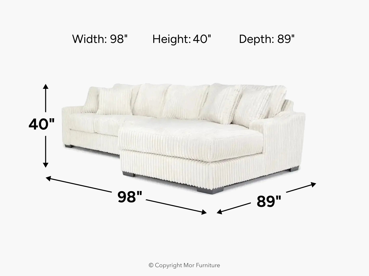 CASPER033:Casper Sofa Chaise Sectional, 