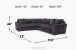CASPER006:Casper Tux Sofa Sectional, 