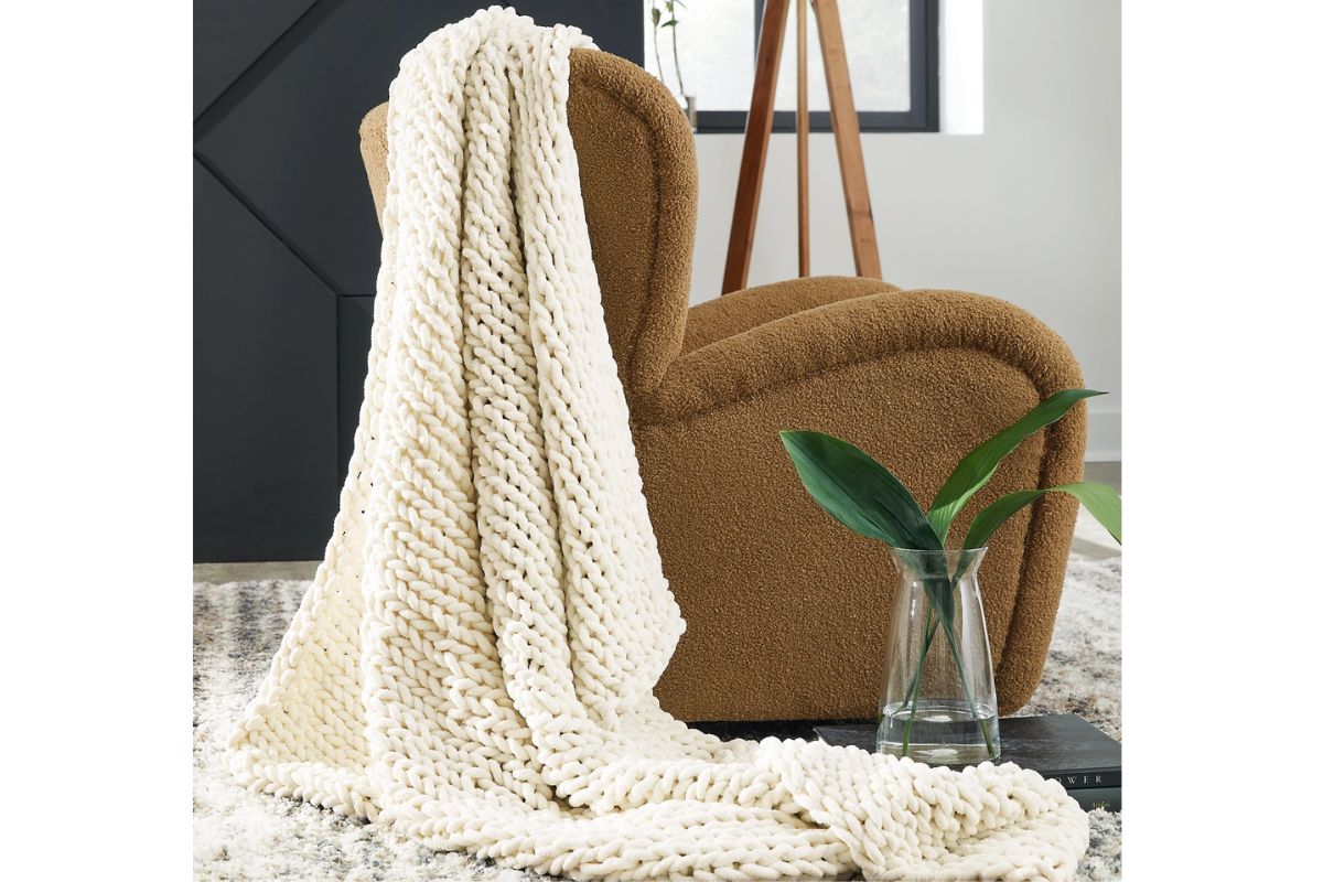 389653473:Chaddon Throw Blanket, Styled