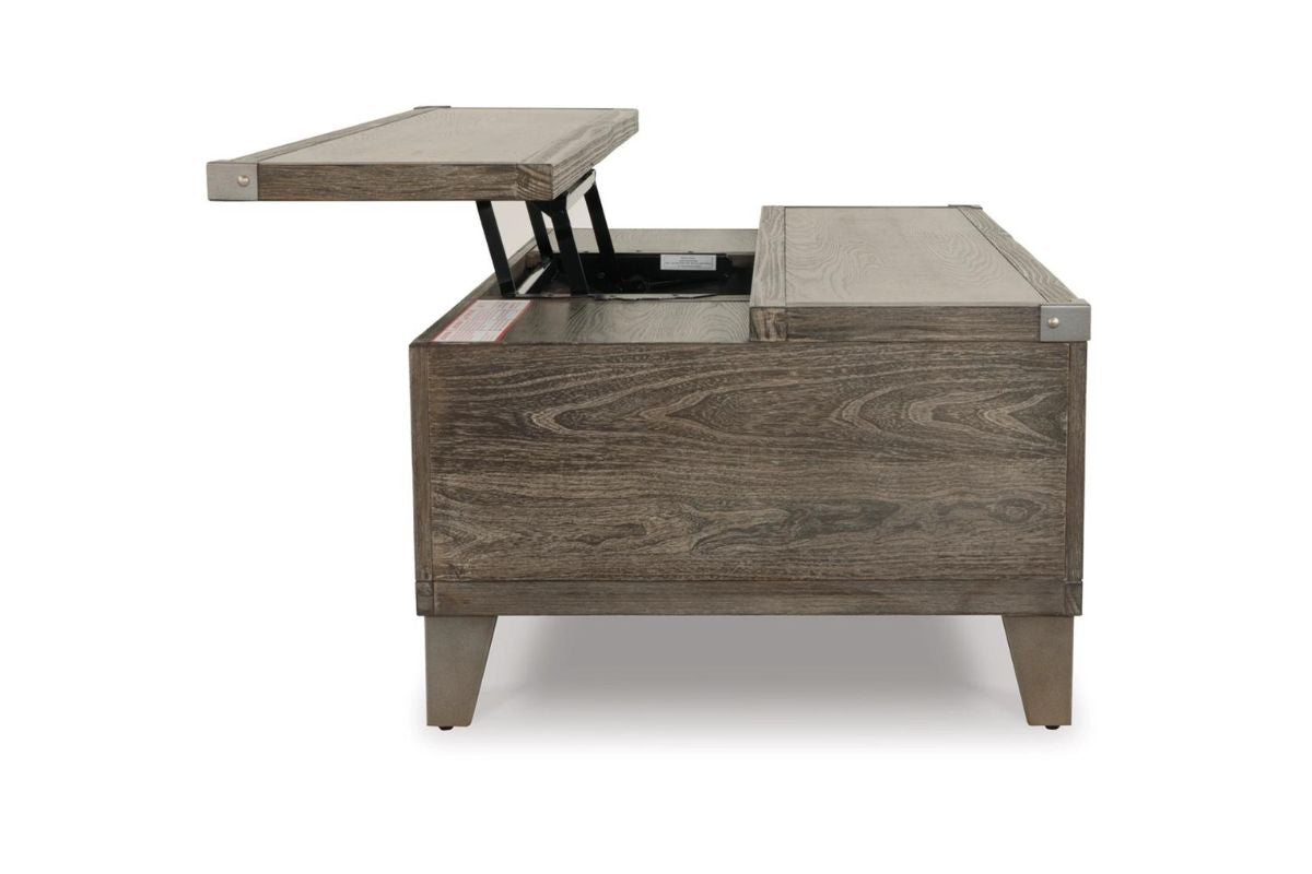 366476109:Chazney Lift Top Cocktail Tabl, SideOpen