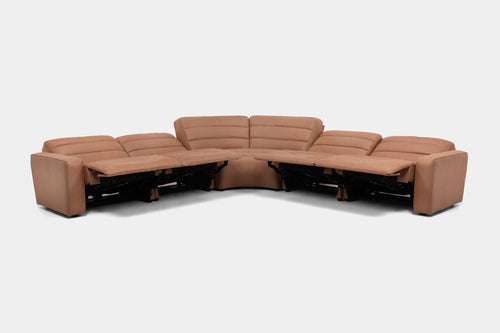 CHELSEY05:Chelsey 5 Piece Power Sectional With Power Armless Recliner,  ReclinedAngled