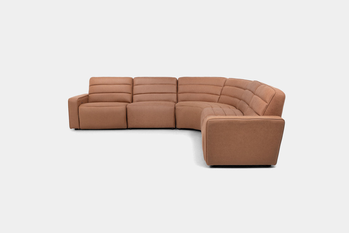 CHELSEY05:Chelsey 5 Piece Power Sectional With Power Armless Recliner, Front