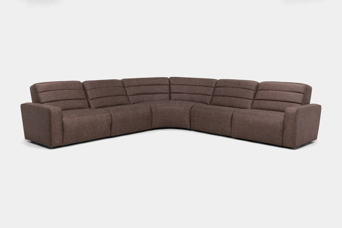 CHELSEY25:Chelsey 5 Piece Power Sectional With Power Armless Recliner, Angled