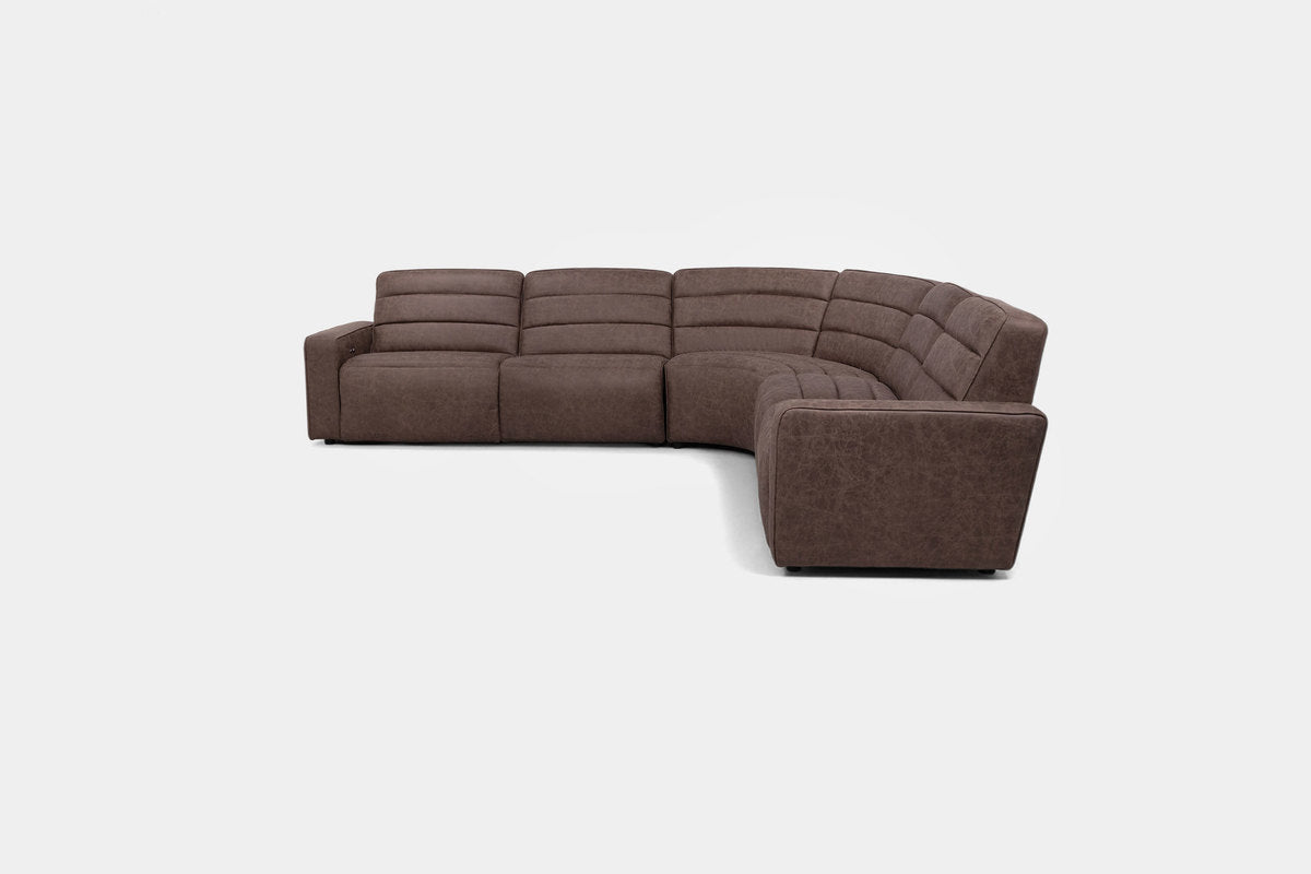 CHELSEY25:Chelsey 5 Piece Power Sectional With Power Armless Recliner, Front