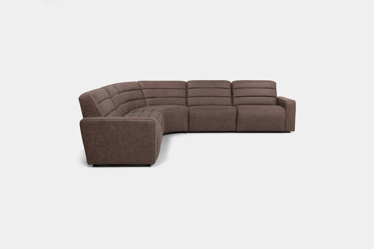 CHELSEY25:Chelsey 5 Piece Power Sectional With Power Armless Recliner, Front