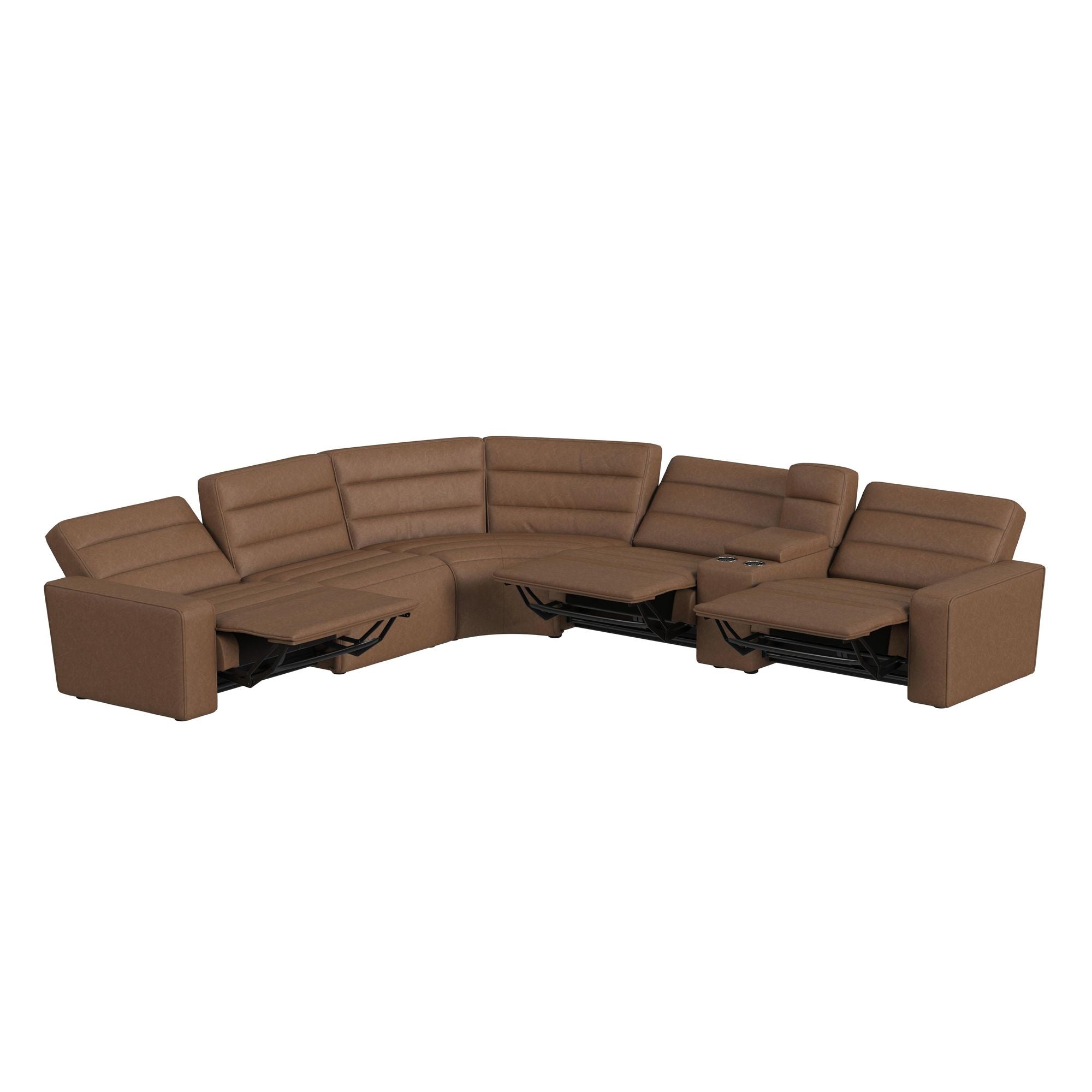CHELSEY01:Chelsey 6 Piece Power Sectiona,  ReclinedAngled