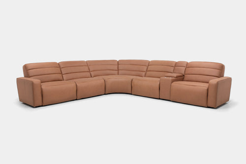 CHELSEY01:Chelsey 6 Piece Power Sectional With Power Armless Recliner, Angled