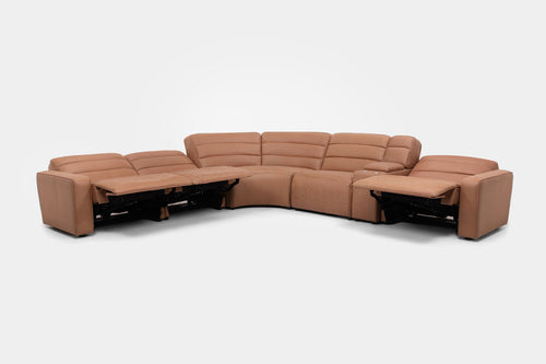 CHELSEY01:Chelsey 6 Piece Power Sectional With Power Armless Recliner,  ReclinedAngled