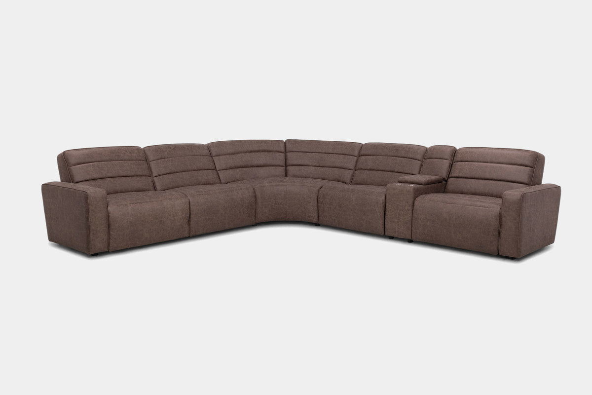 CHELSEY11:Chelsey 6 Piece Power Sectional With Power Armless Recliner, 