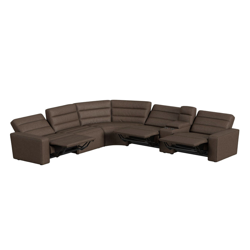 CHELSEY11:Chelsey 6 Piece Power Sectiona,  ReclinedAngled